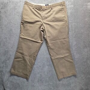 Dockers Pants Mens 44X30 Beige Chinos Classic Fit Flat Front Straight Leg Preppy